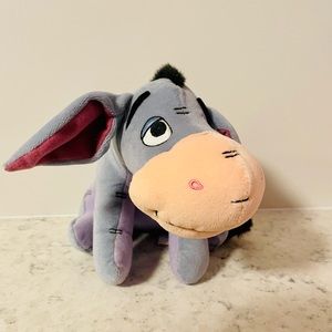 Eeyore Plush With Rattle Inside For Baby 7” Tall 9.5” Long Winnie The Pooh
